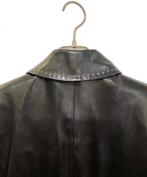 CELINE（セリーヌ）CELINE (セリーヌ) ラムレザーコート ブラック サイズ:40の古着・服飾アイテム