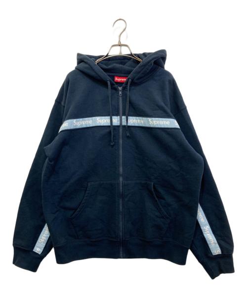 SUPREME（シュプリーム）SUPREME (シュプリーム) full stripe hooded sweatshirt ネイビー サイズ:Lの古着・服飾アイテム
