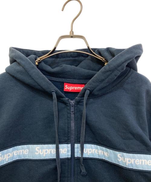SUPREME（シュプリーム）SUPREME (シュプリーム) full stripe hooded sweatshirt ネイビー サイズ:Lの古着・服飾アイテム