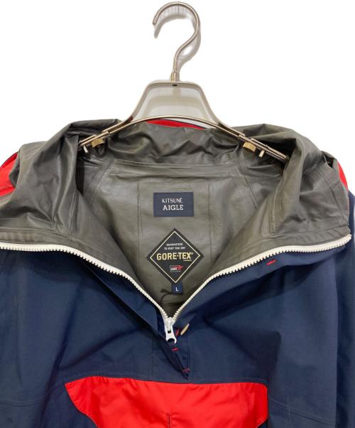 AIGLE（エーグル）AIGLE (エーグル) maison kitsune (メゾンキツネ) GORE-TEX ポンチョ　KUL-3300-A ネイビー サイズ:Lの古着・服飾アイテム