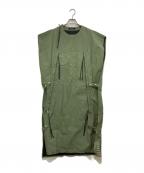 ALMOSTBLACKオールモストブラック）の古着「ポンチョコート　21SS-VE02B」｜グリーン