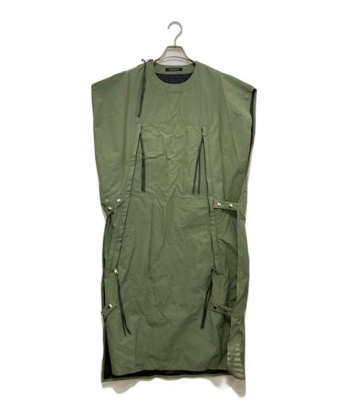 ALMOSTBLACK（オールモストブラック）ALMOSTBLACK (オールモストブラック) ポンチョコート　21SS-VE02B グリーン サイズ:3の古着・服飾アイテム