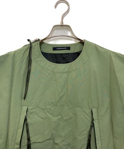 ALMOSTBLACK（オールモストブラック）ALMOSTBLACK (オールモストブラック) ポンチョコート　21SS-VE02B グリーン サイズ:3の古着・服飾アイテム