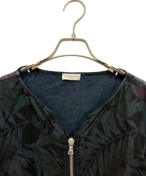 DRIES VAN NOTEN（ドリスヴァンノッテン）DRIES VAN NOTEN (ドリスヴァンノッテン) コットンリネンジャケット ネイビー サイズ:46の古着・服飾アイテム