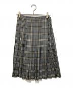 BURBERRY BLUE LABELバーバリー ブルー レーベル）の古着「チェックラップスカート」｜グレー