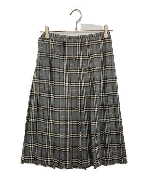 BURBERRY BLUE LABEL（バーバリー ブルー レーベル）BURBERRY BLUE LABEL (バーバリー ブルー レーベル) チェックラップスカート グレー サイズ:38の古着・服飾アイテム