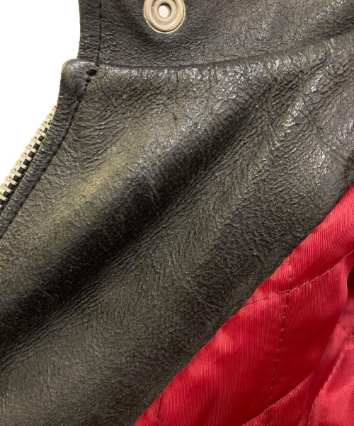 AVIREX（アヴィレックス）AVIREX (アヴィレックス) カウレザーシングルライダースジャケット　619170 ブラック サイズ:Mの古着・服飾アイテム
