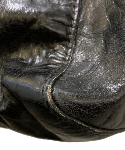 MIU MIU（ミュウミュウ）MIU MIU (ミュウミュウ) vitello lux レザー2WAYバッグ ブラックの古着・服飾アイテム