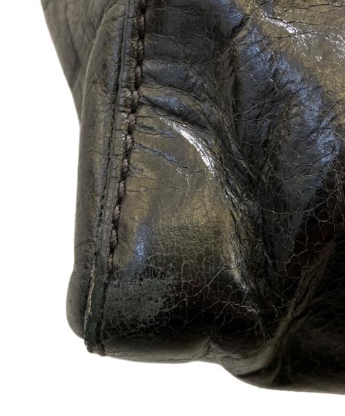 MIU MIU（ミュウミュウ）MIU MIU (ミュウミュウ) vitello lux レザー2WAYバッグ ブラックの古着・服飾アイテム