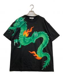 TENDER PERSON（テンダ―パーソン）の古着「AIRBRUSH DRAGON TEE　GY-TO-4237」｜ブラック
