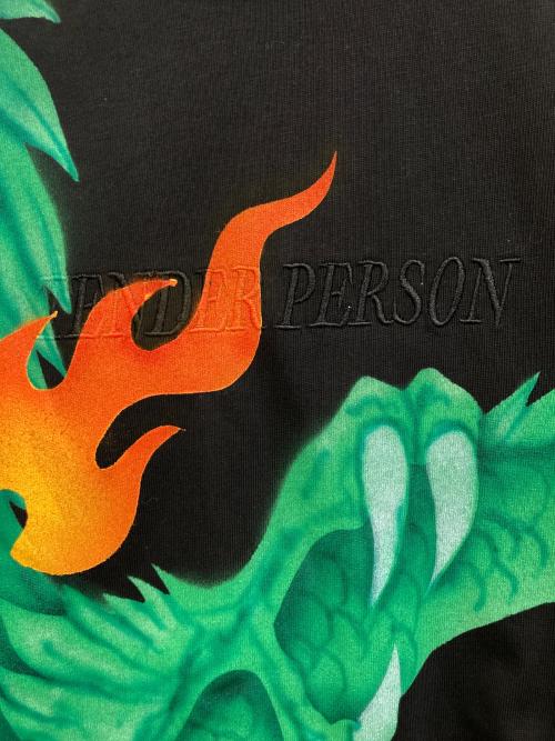 TENDER PERSON（テンダ―パーソン）TENDER PERSON (テンダ―パーソン) AIRBRUSH DRAGON TEE　GY-TO-4237 ブラック サイズ:3の古着・服飾アイテム