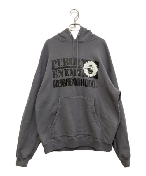 NEIGHBORHOOD（ネイバーフッド）NEIGHBORHOOD (ネイバーフッド) PUBLIC ENEMY (パブリック エネミー) コラボプリントパーカー　232UWNH-CSM01 グレー サイズ:Mの古着・服飾アイテム