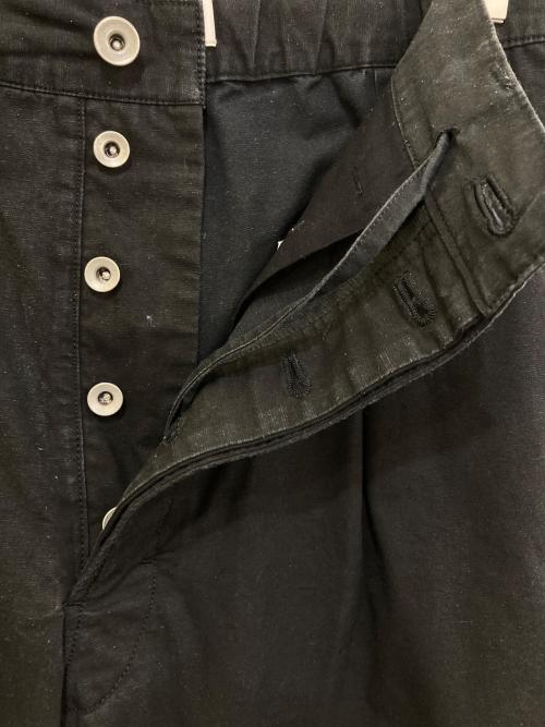 echeveria（エケベリア）echeveria (エケベリア) Silk tuck easy trousers　IDH-010 ブラック サイズ:1の古着・服飾アイテム