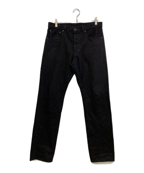 MINEDENIM（マインデニム）MINEDENIM (マインデニム) ニークラッシュ ストレッチ ダメージ加工ボタンフライデニムパンツ　FPK105NBL-99-342-2 ブラック サイズ:11の古着・服飾アイテム