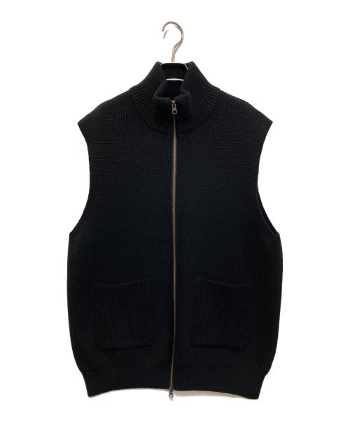 UNDECORATED（アンデコレイテッド）UNDECORATED (アンデコレイテッド) MF Wool Knit Zp Vest ブラック サイズ:3の古着・服飾アイテム