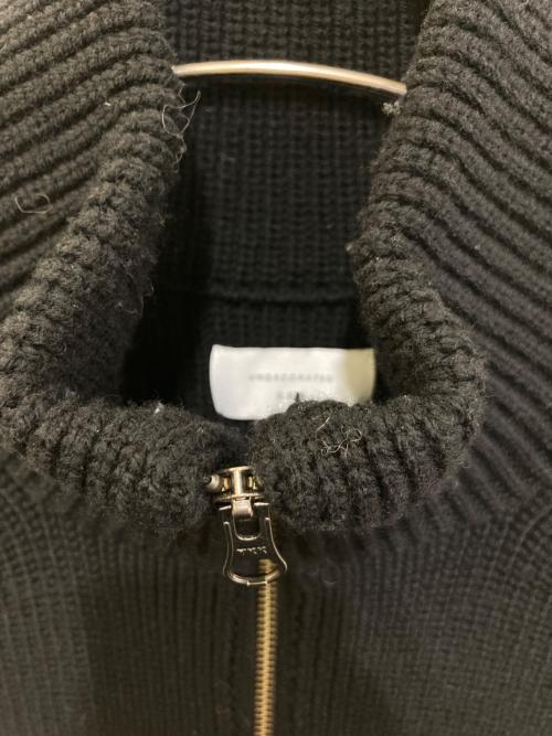 UNDECORATED（アンデコレイテッド）UNDECORATED (アンデコレイテッド) MF Wool Knit Zp Vest ブラック サイズ:3の古着・服飾アイテム