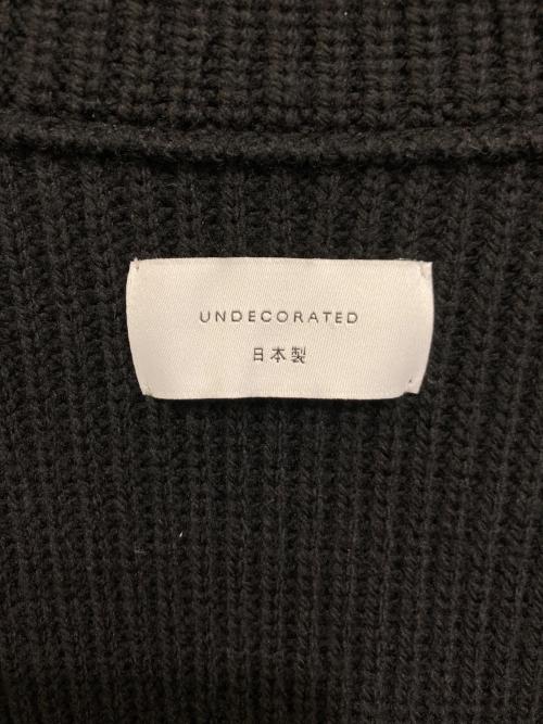 UNDECORATED（アンデコレイテッド）UNDECORATED (アンデコレイテッド) MF Wool Knit Zp Vest ブラック サイズ:3の古着・服飾アイテム