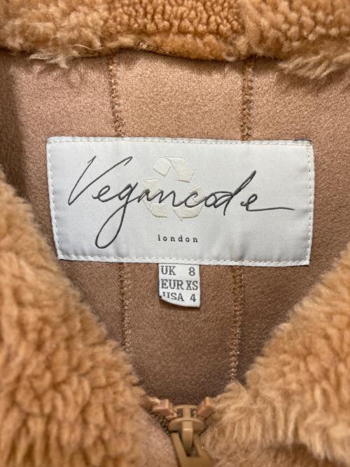 VEGANCODE（ヴィーガンコード）VEGANCODE (ヴィーガンコード) ジップアップボアジャケット ブラウン サイズ:4の古着・服飾アイテム