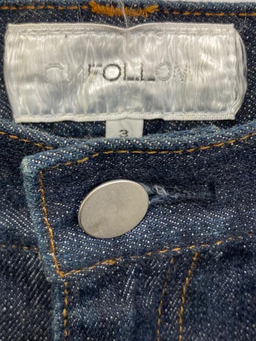 UNFOLLOW（アンフォロー）UNFOLLOW (アンフォロー) wardrobe relax fit jeans インディゴ サイズ:3の古着・服飾アイテム