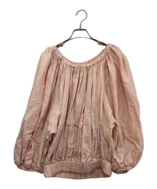 ma liberte by ito（イト）ma liberte by ito (イト) リネンギャザーブラウス ピンク サイズ:-の古着・服飾アイテム