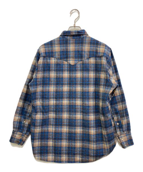 PENDLETON（ペンドルトン）PENDLETON (ペンドルトン) 70`s ウールチェックシャツ ブルー サイズ:Lの古着・服飾アイテム