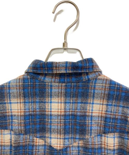 PENDLETON（ペンドルトン）PENDLETON (ペンドルトン) 70`s ウールチェックシャツ ブルー サイズ:Lの古着・服飾アイテム