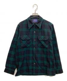 PENDLETON（ペンドルトン）の古着「70`sボートチェックシャツ」｜グリーン