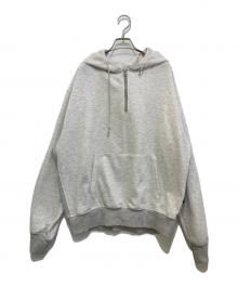 DAIWA PIER39（ダイワ ピア39）の古着「TECH SWEAT HALF ZIP HOODIE　BE-51023」｜グレー