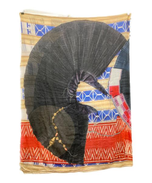 45R（フォーティファイブ・アール）45R (フォーティファイブ・アール) 大判ストール ネイビーの古着・服飾アイテム