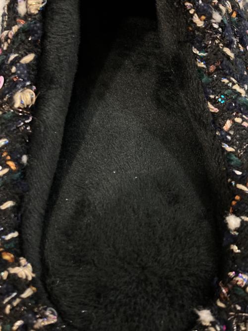 SUBU（スブ）SUBU (スブ) ツイードサンダル ブラック サイズ:22～23.5の古着・服飾アイテム