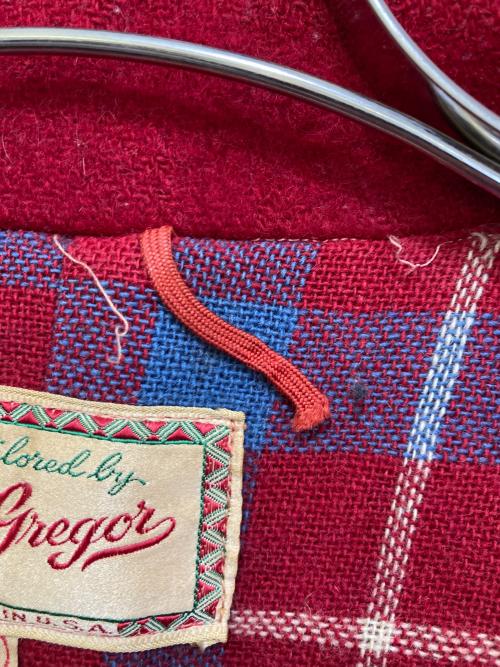 McGREGOR（マクレガー）McGREGOR (マクレガー) ヴィンテージウールコート レッド サイズ:40の古着・服飾アイテム