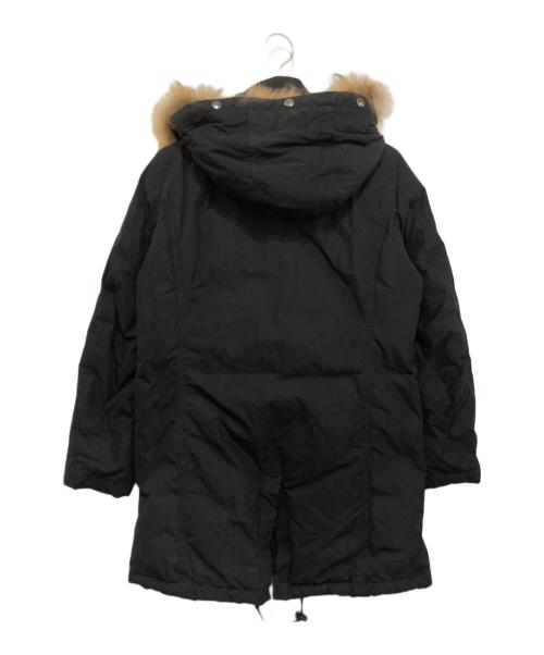 BURBERRY BLACK LABEL（バーバリーブラックレーベル）BURBERRY BLACK LABEL (バーバリーブラックレーベル) 裏地ノバチェックファー付ダウンコート ブラック サイズ:Mの古着・服飾アイテム