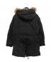 BURBERRY BLACK LABEL (バーバリーブラックレーベル) 裏地ノバチェックファー付ダウンコート ブラック サイズ:M：14000円