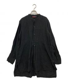 Leh（レー）の古着「リネンプルオーバーシャツ」｜ブラック
