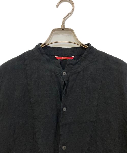 Leh（レー）Leh (レー) リネンプルオーバーシャツ ブラック サイズ:Mの古着・服飾アイテム