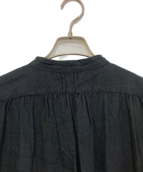 Leh（レー）Leh (レー) リネンプルオーバーシャツ ブラック サイズ:Mの古着・服飾アイテム