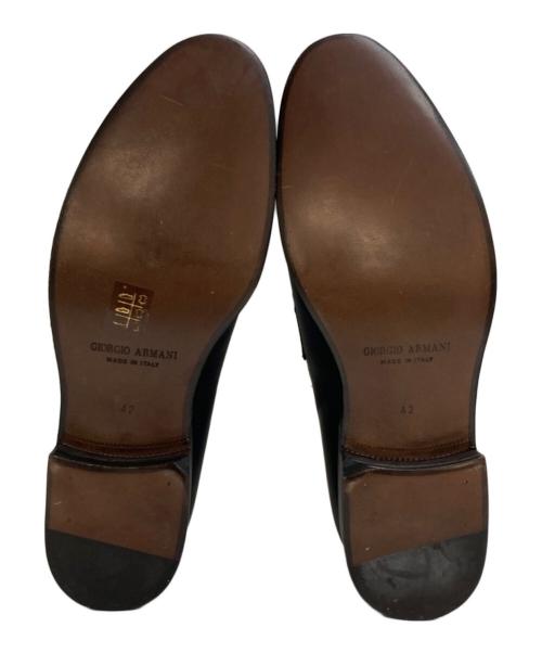 GIORGIO ARMANI（ジョルジョアルマーニ）GIORGIO ARMANI (ジョルジョアルマーニ) ローファー ブラック サイズ:42の古着・服飾アイテム