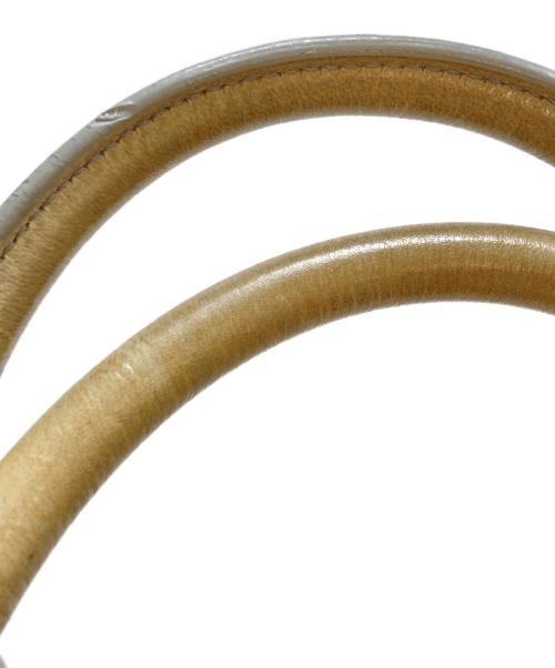 MIU MIU（ミュウミュウ）MIU MIU (ミュウミュウ) BAULETTO ハンドステッチギャザー ミニボストンバッグ　RL0048 グレーの古着・服飾アイテム