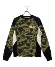 A BATHING APE（ア ベイシング エイプ）の古着「プリントスウェット　001SWF301010X」｜ブラック