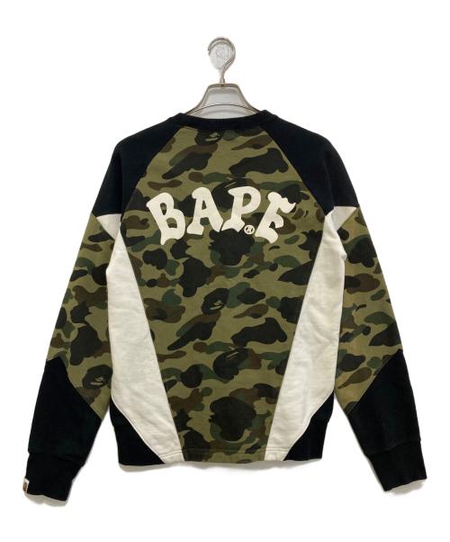 A BATHING APE（ア ベイシング エイプ）A BATHING APE (ア ベイシング エイプ) プリントスウェット　001SWF301010X ブラック サイズ:Mの古着・服飾アイテム