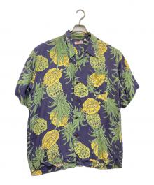 Sun Surf（サンサーフ）の古着「ISLAND PINEAPPLE ハワイアンシャツ」｜パープル