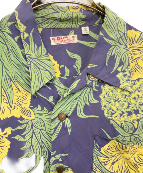 Sun Surf（サンサーフ）Sun Surf (サンサーフ) ISLAND PINEAPPLE ハワイアンシャツ パープル サイズ:XLの古着・服飾アイテム