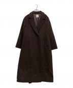 crewreクルー）の古着「アジャスタブルウールロングコート」｜ブラウン