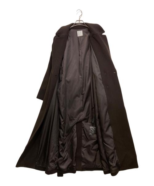 crewre（クルー）crewre (クルー) アジャスタブルウールロングコート ブラウン サイズ:3の古着・服飾アイテム