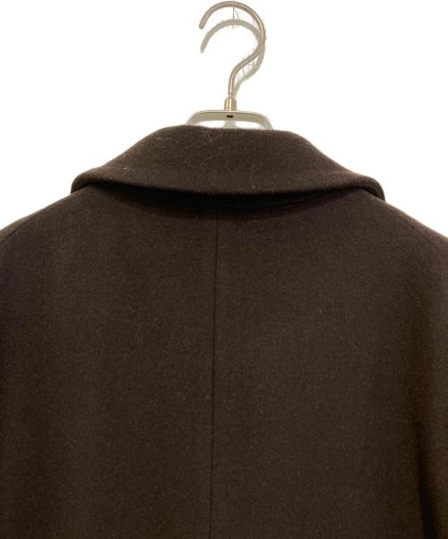 crewre（クルー）crewre (クルー) アジャスタブルウールロングコート ブラウン サイズ:3の古着・服飾アイテム