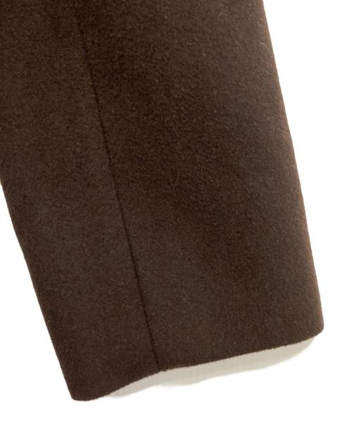 crewre（クルー）crewre (クルー) アジャスタブルウールロングコート ブラウン サイズ:3の古着・服飾アイテム