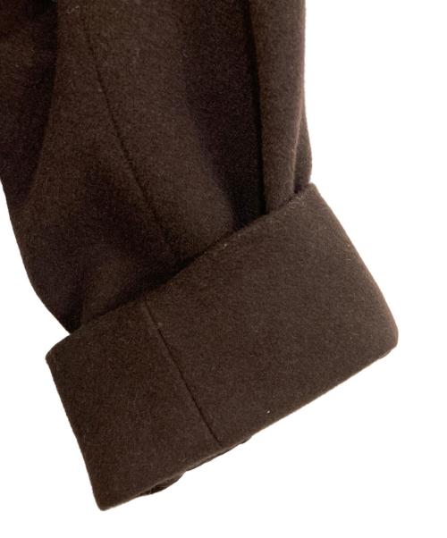 crewre（クルー）crewre (クルー) アジャスタブルウールロングコート ブラウン サイズ:3の古着・服飾アイテム