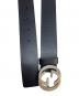 GUCCI (グッチ) インターロッキングG レザーベルト　546389 ブラック：15000円