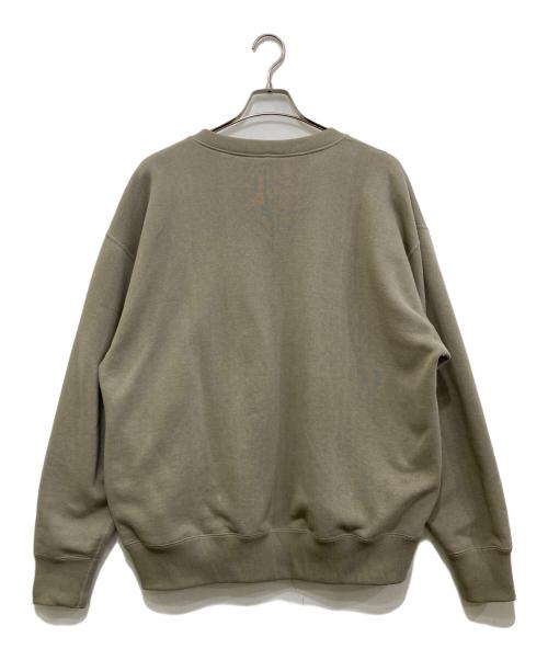 LOOPWHEELER（ループウィラー）LOOPWHEELER (ループウィラー) BEAMS (ビームス) 吊裏毛 Vネックスウェット ベージュ サイズ:Lの古着・服飾アイテム