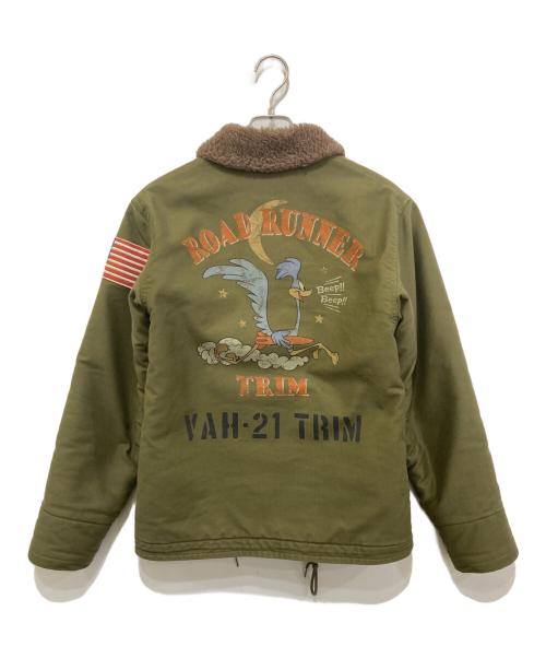 TOYS MCCOY（トイズマッコイ）TOYS MCCOY (トイズマッコイ) WARNER BROS (ワーナーブラザース) N-1 DECK JACKET ROAD RUNNER オリーブ サイズ:38の古着・服飾アイテム